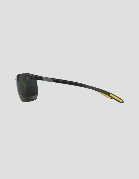 Scuderia Ferrari Online Store - Ray-Ban x Scuderia Ferrari Full Bar Carbon Fiber Black 0RB8305M - Sunglasses