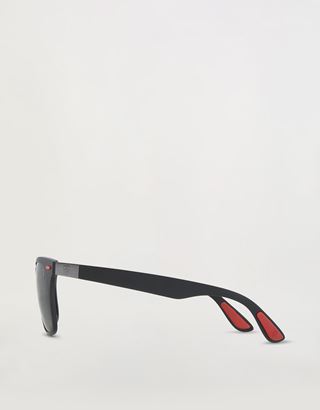 Scuderia Ferrari Online Store - Ray-Ban x Scuderia Ferrari Wayfarer Liteforce Matte Black 0RB4195M - Sunglasses