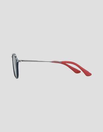 Scuderia Ferrari Online Store - Lunettes de soleil Ray-Ban for Scuderia Ferrari Round Combo couleur canon de fusil 0RB2447NM - Lunettes de soleil