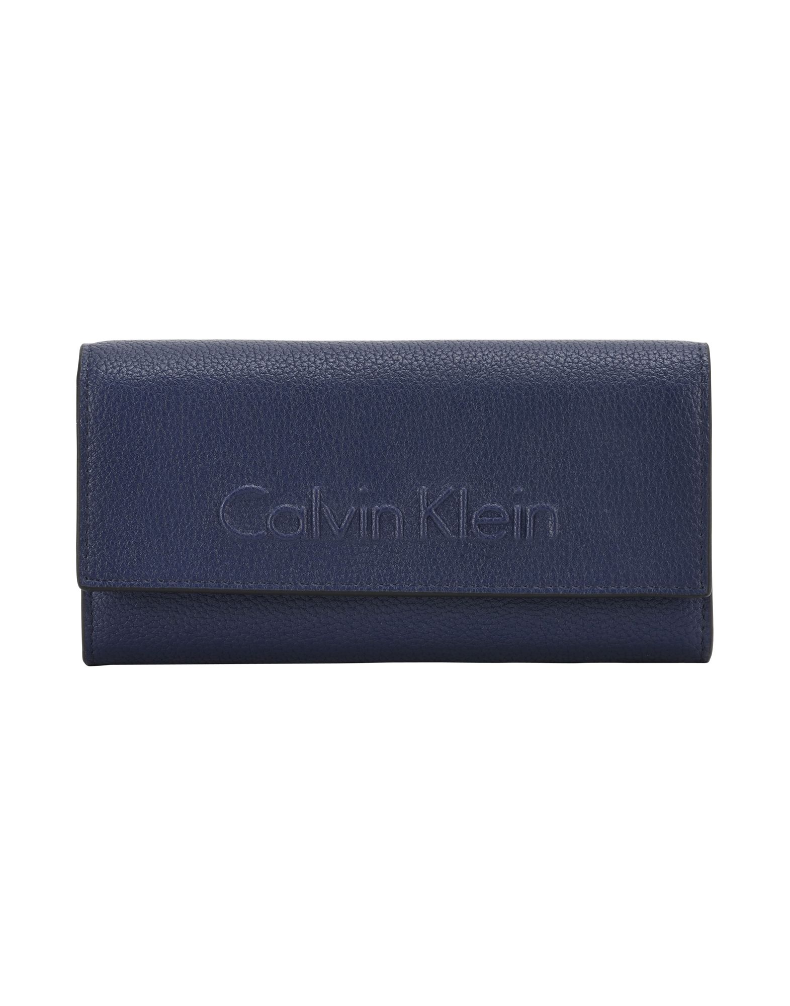 CALVIN KLEIN レディース 財布 ブルー ポリウレタン 100% EDGE LARGE TRIFOLD