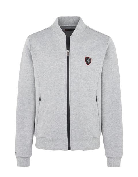 Scuderia Ferrari Online Store - Full-zip scuba sweatshirt - Zip Jumpers