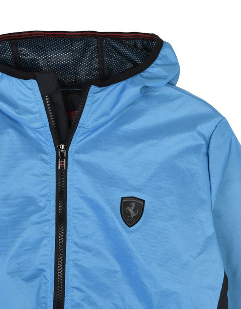 Scuderia Ferrari Online Store - Women's hooded jacket with Shield on the breast - Bombers & Track Jackets