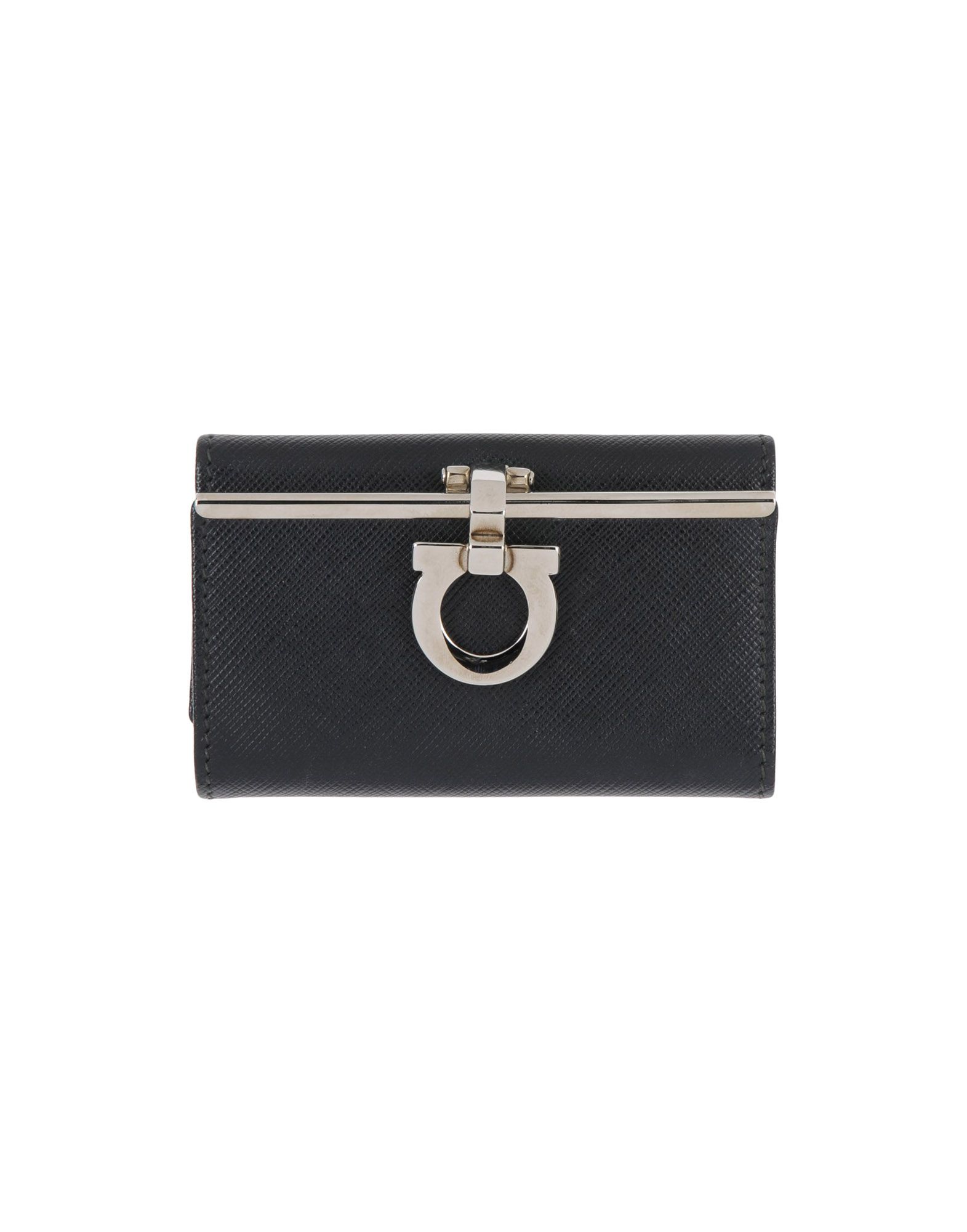 FERRAGAMO FERRAGAMO WOMAN KEY RING BLACK SIZE - CALFSKIN,46571548LD 1