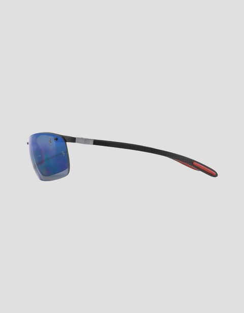 Scuderia Ferrari Online Store - Ray-Ban x Scuderia Ferrari Full Bar Carbon Fiber Black 0RB8305M - Sunglasses