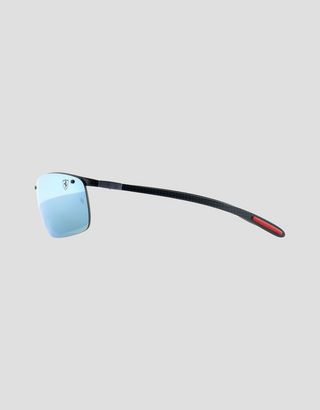 Scuderia Ferrari Online Store - Ray-Ban x Scuderia Ferrari Full Bar Carbon Fiber Black 0RB8305M - Sunglasses