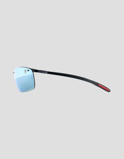 Scuderia Ferrari Online Store - Ray-Ban x Scuderia Ferrari Full Bar Carbon Fiber Black 0RB8305M - Sunglasses