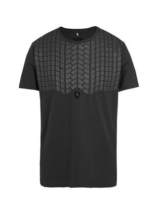 Scuderia Ferrari Online Store - Men's short-sleeve T-shirt with rubberised print - Short Sleeve T-Shirts