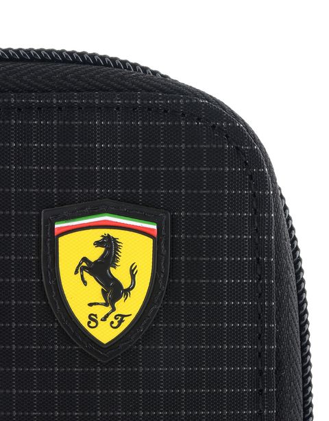 Scuderia Ferrari Online Store - Wallet with metal zipper pull - Horizontal with coin Wallets