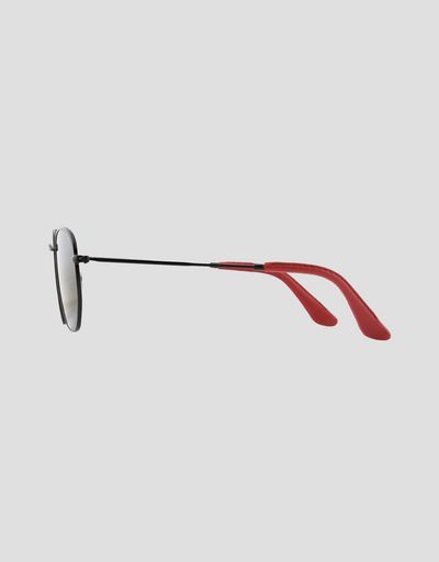 Scuderia Ferrari Online Store - Ray-Ban x Scuderia Ferrari Hexagonal Combo Black 0RB3548NM - Sunglasses