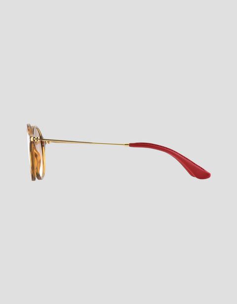 Scuderia Ferrari Online Store - Ray-Ban x Scuderia Ferrari Round Combo Tortoise 0RB2447NM - Sunglasses
