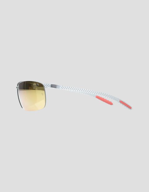 Scuderia Ferrari Online Store - Ray-Ban x Scuderia Ferrari Full Bar Carbon Fiber Gray 0RB8305M - Sunglasses