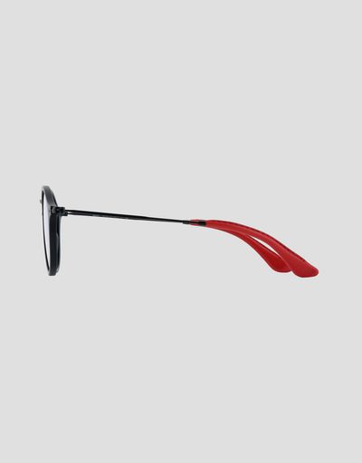 Scuderia Ferrari Online Store - Ray-Ban x Scuderia Ferrari Round Combo Matte Black 0RB2447NM - Sunglasses