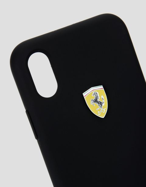 Scuderia Ferrari Online Store - Black silicone case for iPhone X - Cover&Other Small Leather Good