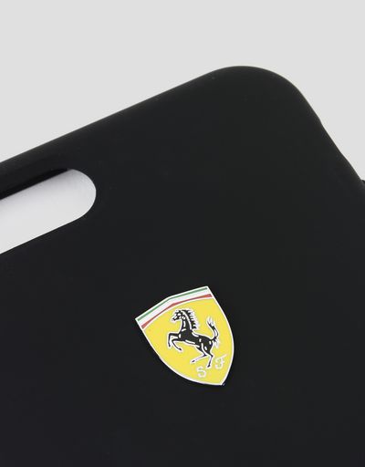 Scuderia Ferrari Online Store - Black rigid silicone case for the iPhone 7 Plus and 8 Plus - Cover&Other Small Leather Good