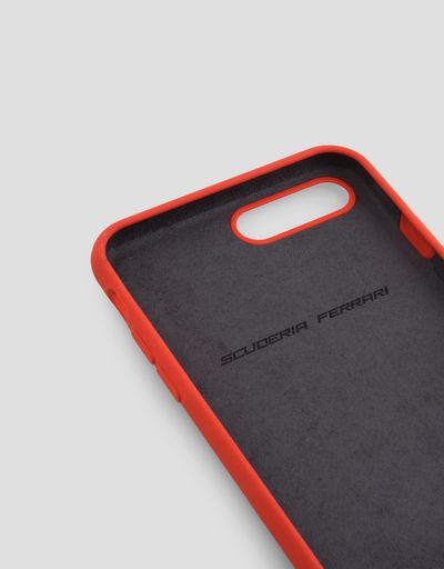 Scuderia Ferrari Online Store - Red silicone hard case for iPhone 7 Plus and 8 Plus - Cover&Other Small Leather Good