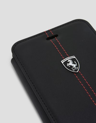 Scuderia Ferrari Online Store - Black leather wallet case for the iPhone 7 Plus and 8 Plus - Cover&Other Small Leather Good