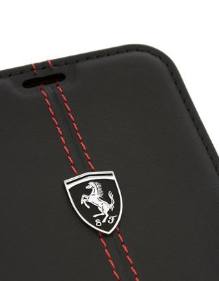 Scuderia Ferrari Online Store - Black leather bi-fold case for Galaxy 8 Plus -