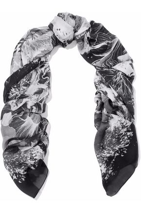 ROBERTO CAVALLI Printed silk scarf,US 14693524283581011