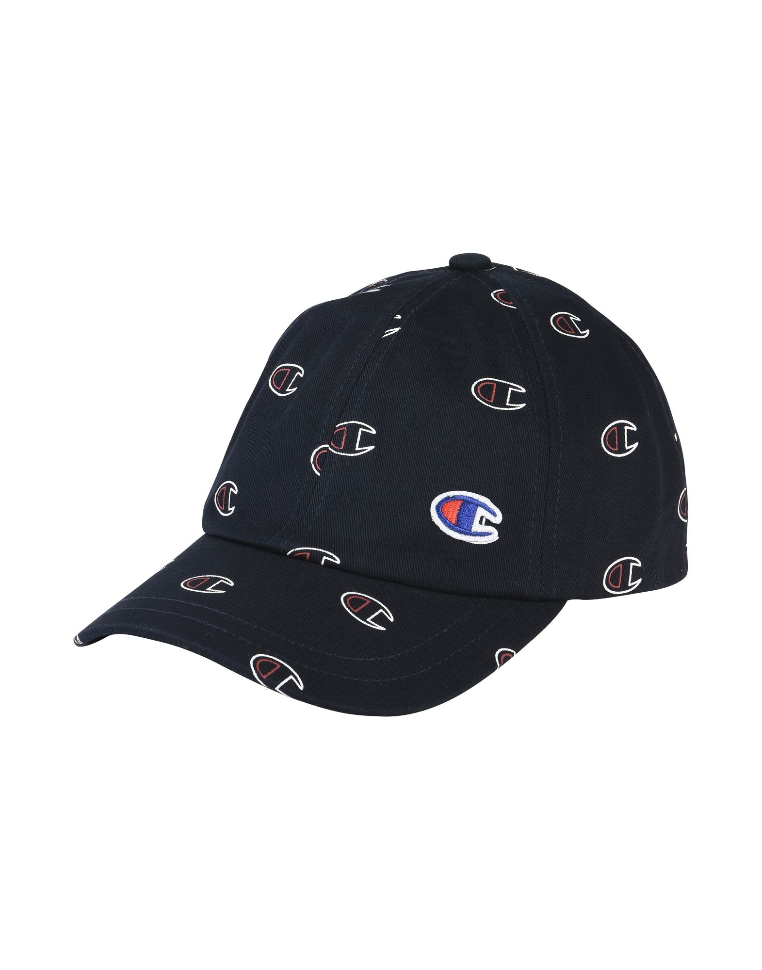 《送料無料》CHAMPION REVERSE WEAVE Unisex 帽子 ダークブルー one size コットン 100% LOGO ALLOVER BASEBALL CAP