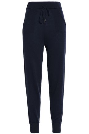 N•PEAL WOMAN CASHMERE TRACK PANTS MIDNIGHT BLUE,AU 367268775656598