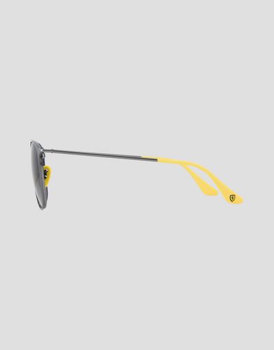 Scuderia Ferrari Online Store - Ray-Ban x Scuderia Ferrari 0RB3601M gray and gunmetal sunglasses - Sunglasses