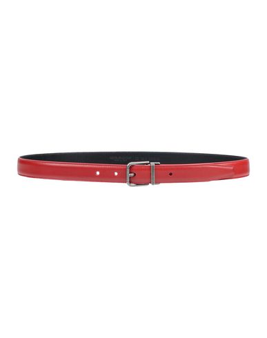 Man Belt Red Size 38 Calfskin