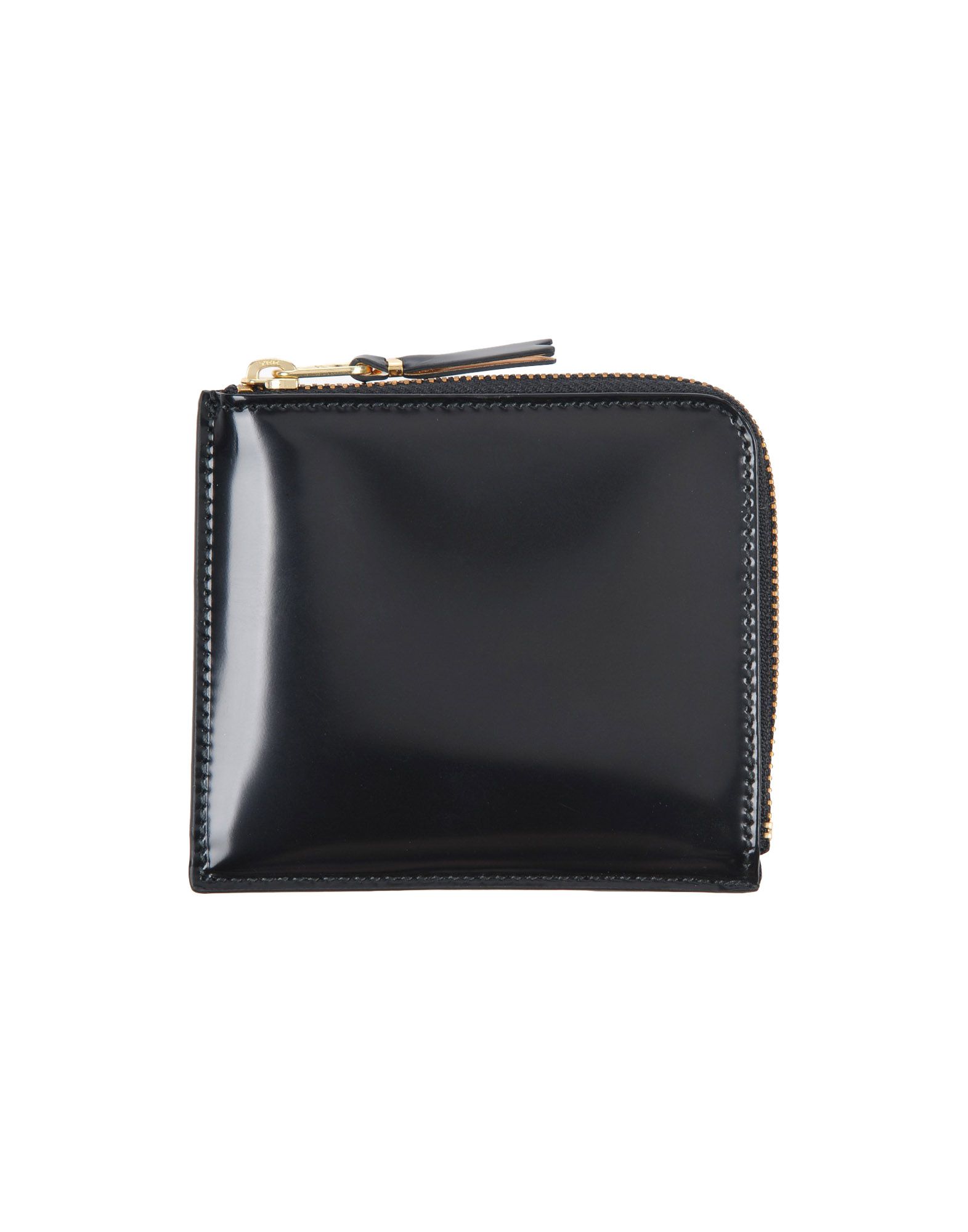 Comme Des Garçons Textured Leather Wallet With Unique Finish In Black