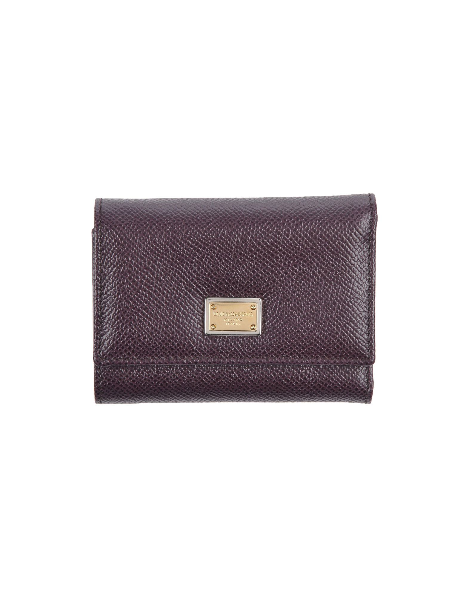 Dolce & Gabbana Woman Wallet Deep Purple Size - Calfskin In Deep Purple