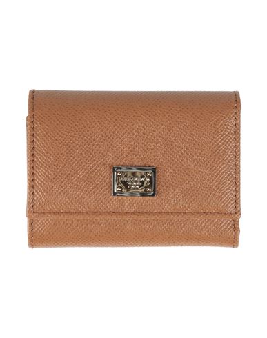 Dolce & Gabbana Woman Wallet Camel Size - Calfskin In Beige
