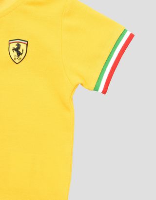 Scuderia Ferrari Online Store - Baby T-Shirt with exclusive Scuderia Ferrari print - Short Sleeve Polos