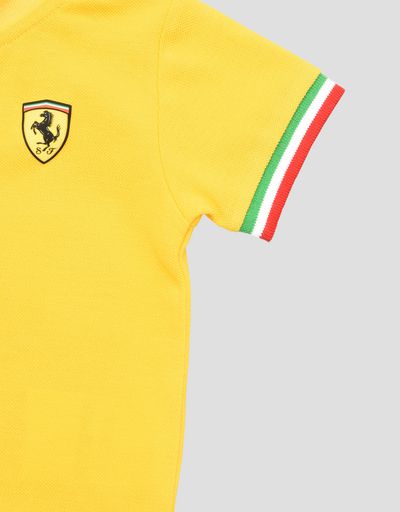 Scuderia Ferrari Online Store - Baby T-Shirt with exclusive Scuderia Ferrari print - Short Sleeve Polos