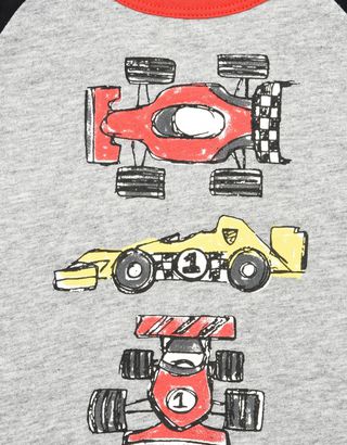 Scuderia Ferrari Online Store - Camiseta bicolor de manga larga para bebé - Camisetas ML