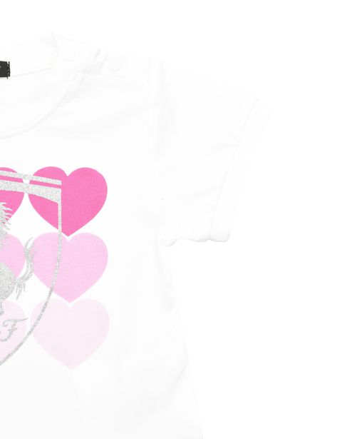 Scuderia Ferrari Online Store - Short-sleeved infant T-shirt with flounce - Short Sleeve T-Shirts