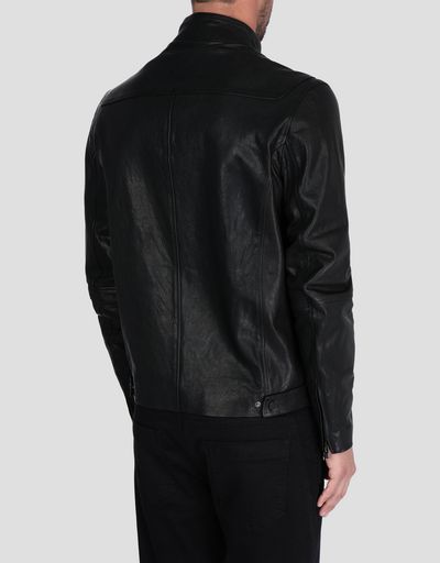Scuderia Ferrari Online Store - Men's leather jacket - Leather Jackets