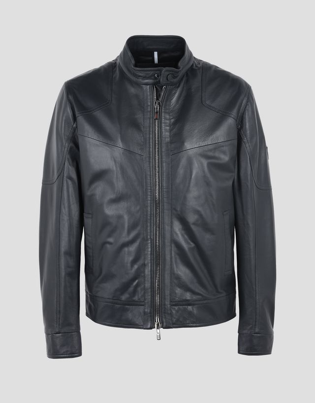 Scuderia Ferrari Online Store - Men's jacket in lambskin nappa leather - Leather Jackets