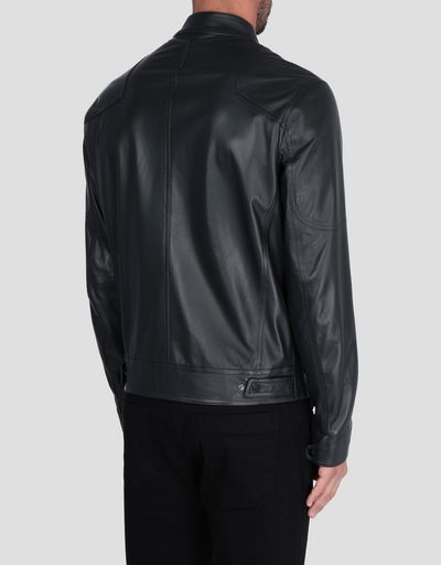 Scuderia Ferrari Online Store - Men's jacket in lambskin nappa leather - Leather Jackets