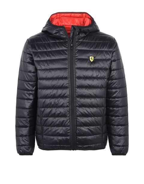 Scuderia Ferrari Online Store - Men’s padded jacket with hood - Down Jackets