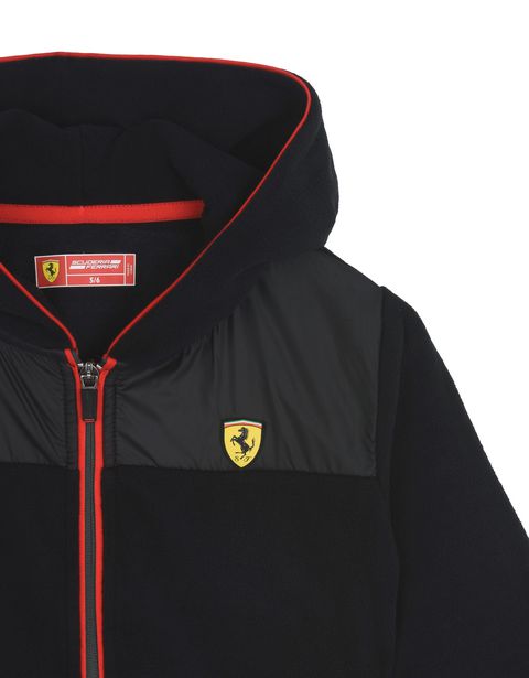 Scuderia Ferrari Online Store - Boys' full zippered fleece sweatshirt - Zip Hood Sweaters