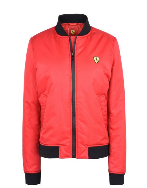 Scuderia Ferrari Online Store - Women’s bomber jacket with zip - Bombers & Track Jackets