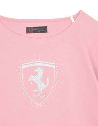 Scuderia Ferrari Online Store - Girls’ T-shirt with Shield - Short Sleeve T-Shirts