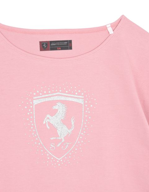 Scuderia Ferrari Online Store - Girls’ T-shirt with Shield - Short Sleeve T-Shirts