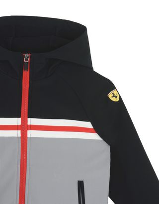 Scuderia Ferrari Online Store - Children's hooded softshell jacket - Bombers & Track Jackets