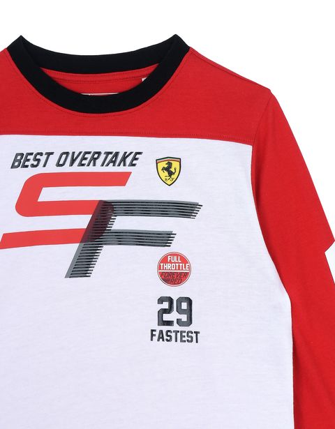 Scuderia Ferrari Online Store - Children's long-sleeved jersey T-shirt - Long Sleeve T-Shirts