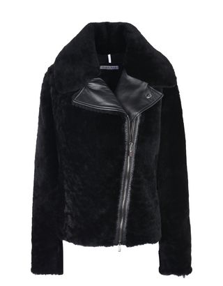 Scuderia Ferrari Online Store - Giacca biker donna in shearling - Giacche in Pelle