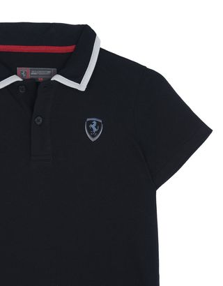 Scuderia Ferrari Online Store - Children's cotton jersey polo shirt - Short Sleeve Polos