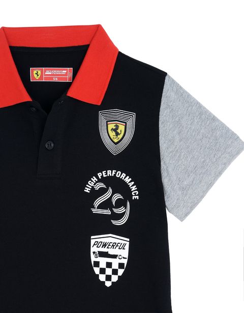Scuderia Ferrari Online Store - Children's cotton jersey polo shirt - Short Sleeve Polos