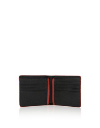 Scuderia Ferrari Online Store - Portafoglio orizzontale in pelle Saffiano - Portafogli Verticali