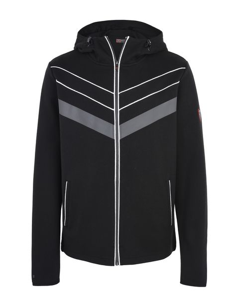 Scuderia Ferrari Online Store - Men's hooded jumper with rubber inserts - Zip Hood Jumpers