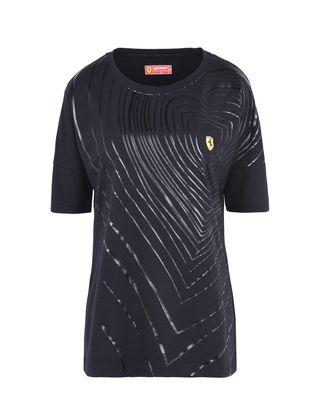 Scuderia Ferrari Online Store - Damen-T-Shirt mit gummiertem Druck - Kurzärmelige T-Shirts