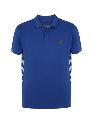 Scuderia Ferrari Online Store - Men’s polo shirt in cotton piquet - Short Sleeve Polos